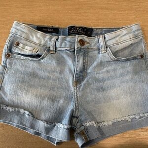 Lucky Brand (Riley) girls blue Jean Shorts Distressed Cut-Off Style